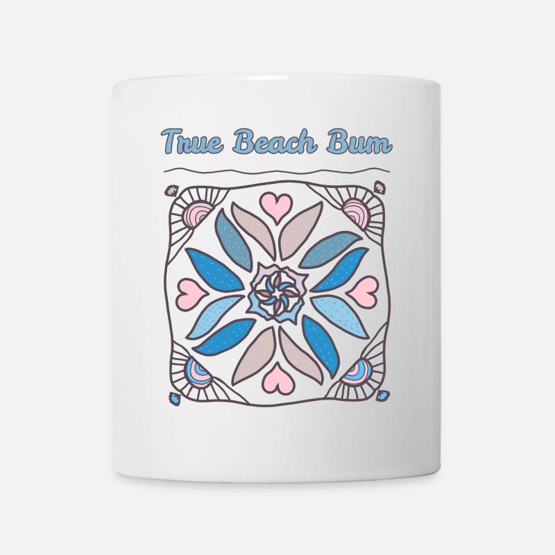 True Beach Bum Mandala Print - Tasse - Weiß