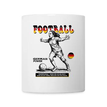 German Fußballspielerin Shirt: Taktik und Timing - Tasse - Weiß - Vorne