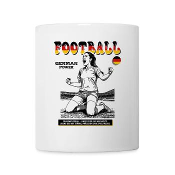 Deutschland Fußballerin Shirt: Tor mit Übersicht - Tasse - Weiß - Vorne