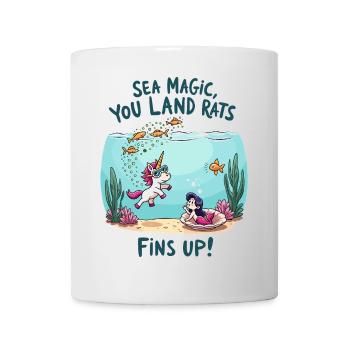 Magie de la mer avec Licorne - Mug blanc - blanc - Devant