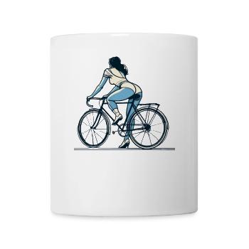 Streetwear Design mit Rennrad für sportliche - Tasse - Weiß - Vorne