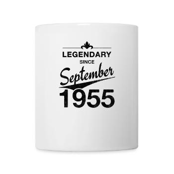 70e anniversaire Légendaire depuis septembre 1955 - Mug blanc - blanc - Devant
