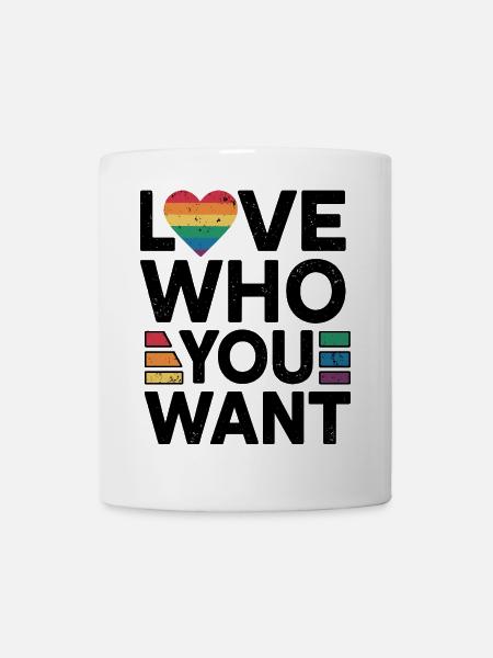 Regenbogenherz Pride Print - Tasse - Weiß
