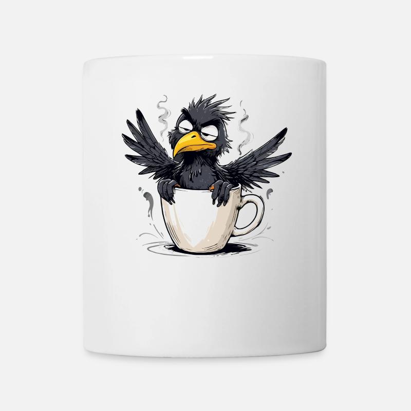 L’oiseau ne veut pas de café avant que vous ne demandiez non - Mug blanc - blanc