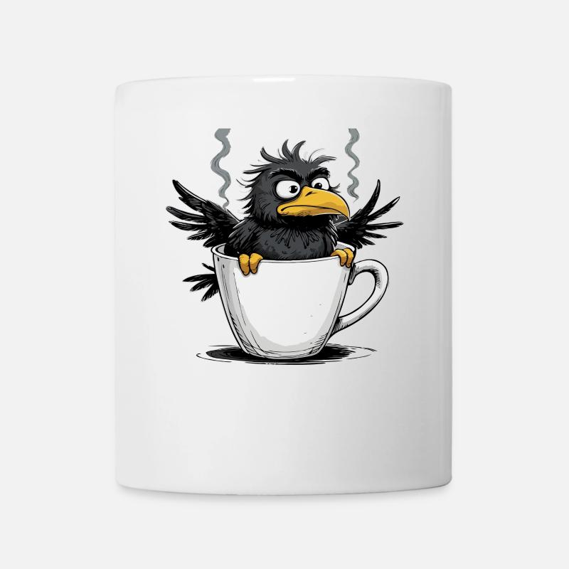 L’oiseau ne veut pas de café avant que vous ne demandiez non - Mug blanc - blanc