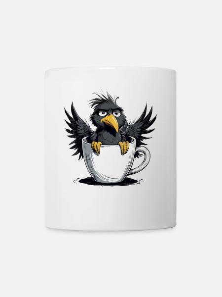 L’oiseau ne veut pas de café avant que vous ne demandiez non - Mug blanc - blanc