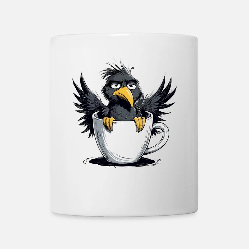 L’oiseau ne veut pas de café avant que vous ne demandiez non - Mug blanc - blanc