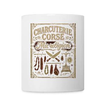 Charcuterie Corse Ma Religion - Mug blanc - blanc - Devant