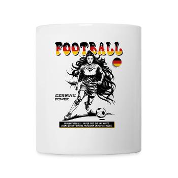 German Fußballspielerin Shirt: Taktik und Timing - Tasse - Weiß - Vorne