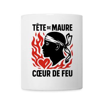 Tête de maure Coeur de feu - Mug blanc - blanc - Devant