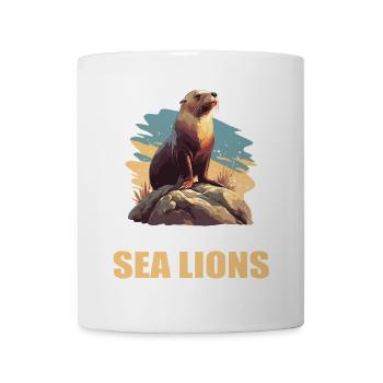Lions de mer Lion de mer - Mug blanc - blanc - Devant