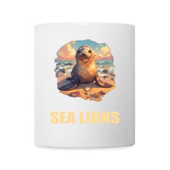 Lions de mer Lion de mer - Mug blanc - blanc - Devant