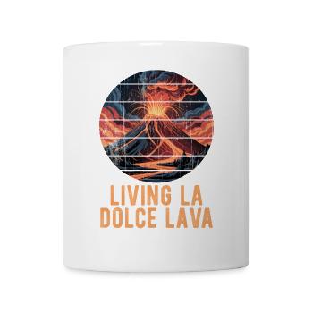 volcano eruption lava crater geology geologist - Mug - white - Front
