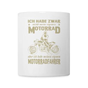 Biker Motorradfahrer Motorrad Geschenke Geburtstag - Tasse - Weiß - Vorne