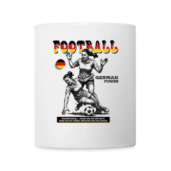 Deutsches Frauenfußball Shirt: Kampfgeist gezeigt - Tasse - Weiß - Vorne