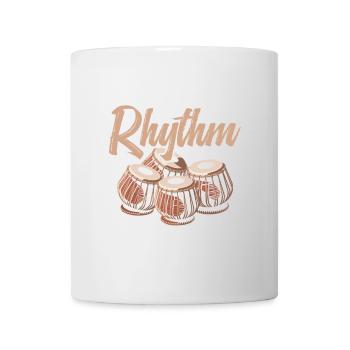 Ajoutez un rythme à votre vie - Mug blanc - blanc - Devant