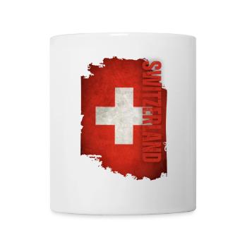 Vertikale Schweiz Flagge, ich liebe die Schweiz - Tasse - Weiß - Vorne