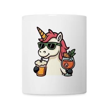 Party Einhorn Getränke - Tasse - Weiß - Vorne