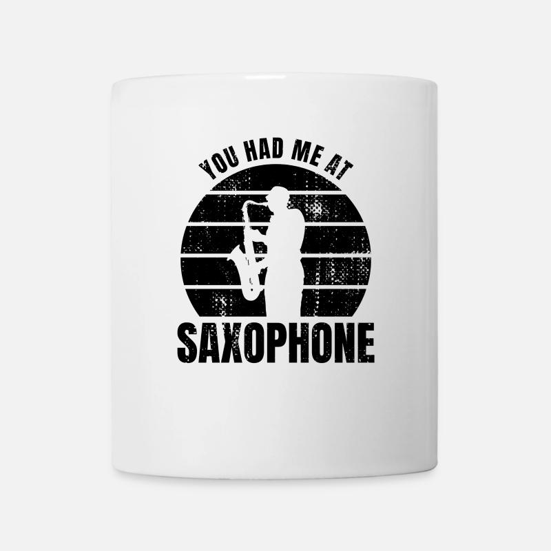 Drôle de saxophoniste - Mug blanc - blanc