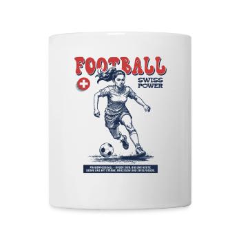 Schweizer Fußballspielerin Shirt: Technik im Spiel - Tasse - Weiß - Vorne