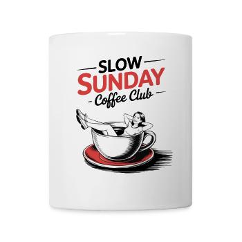 Slow Sunday Coffee Club Sunday Coffee Funny Early - Mug - white - Front
