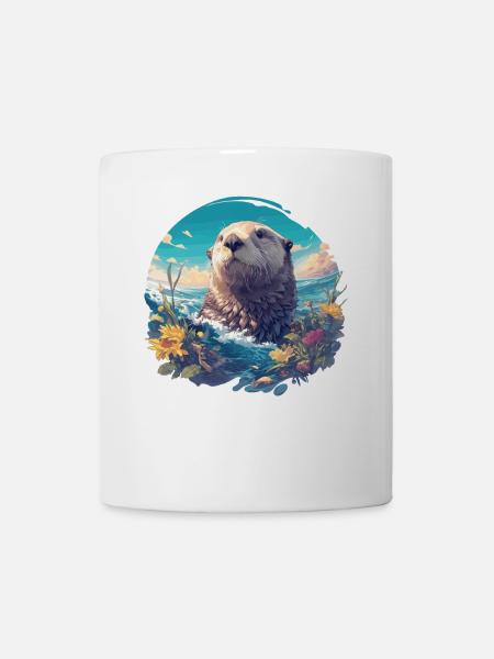 Seeotter - Tasse - Weiß