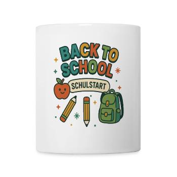 Grundschule Einschulung Schulkind Schule - Tasse - Weiß - Vorne