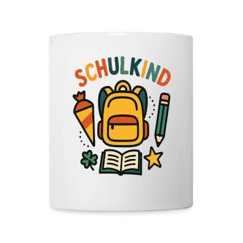 Grundschule Einschulung Schulkind Schule - Tasse - Weiß - Vorne