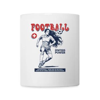 Suisse Fußballspielerin Shirt: Foulspiel mit Stil - Tasse - Weiß - Vorne