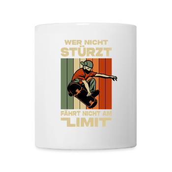Skateboard Geschenke Skateboardfahrer Outfits - Tasse - Weiß - Vorne