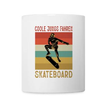 Skateboard Geschenke Skateboardfahrer Outfits - Tasse - Weiß - Vorne