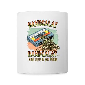 Ribbon Salad - Cassette Rétro des années 90 Nostalgie - Mug blanc - blanc - Devant