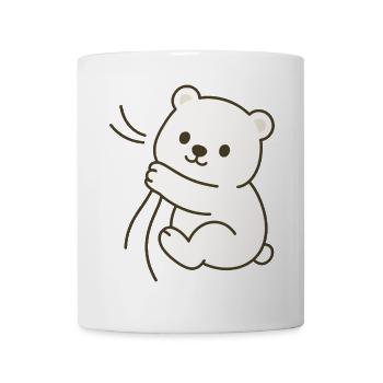 Kuschel-Eisbärbaby - Tasse - Weiß - Vorne