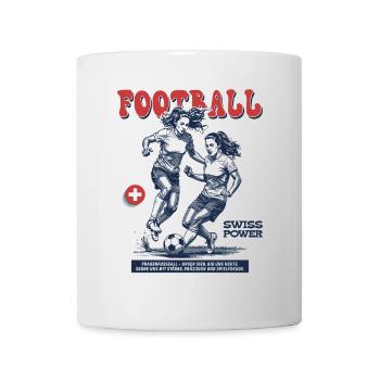 Stärke mit Überblick: Nati Fußballerin Shirt - Tasse - Weiß - Vorne