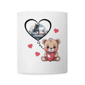 Français Bullgogge Teddy Bear Enfants - Mug blanc - blanc - Devant