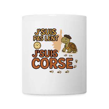 J'suis pas lent j'suis corse - Mug blanc - blanc - Devant