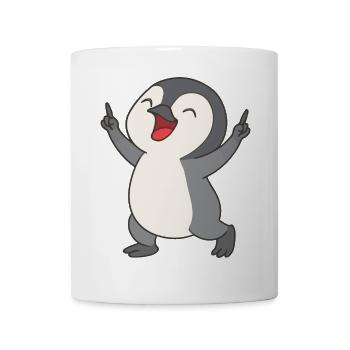 Poussin pingouin heureux - Mug blanc - blanc - Devant