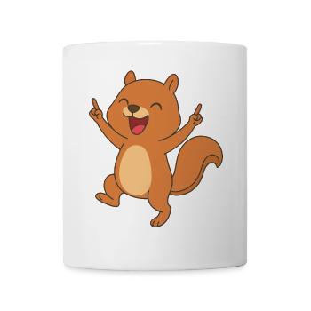 Bébé écureuil heureux - Nutty Joy - Mug blanc - blanc - Devant