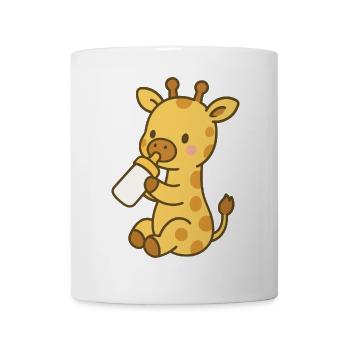 Giraffenliebe mit Flasche - Tasse - Weiß - Vorne
