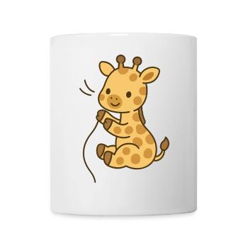 Kuschel-Giraffe Babyglück - Tasse - Weiß - Vorne
