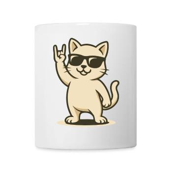 Rock’n’Miau - Tasse - Weiß - Vorne