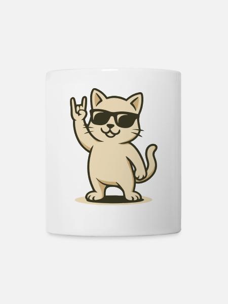 Rock’n’Meow - Mug blanc - blanc
