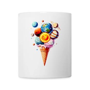 Planet Cream Gaufre Crème glacée - Mug blanc - blanc - Devant