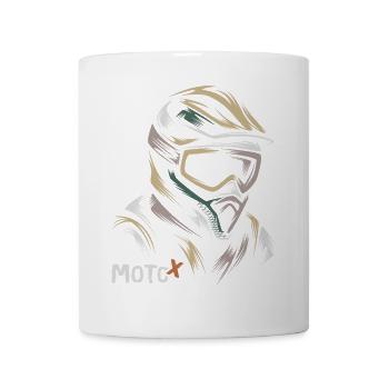 vintage Moto x Illustration - Biker and Motocross - Mug - white - Front
