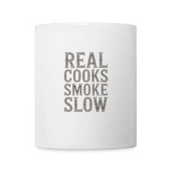 Real Cooks Smoke Slow Meat Smoking - Mug - white - Front