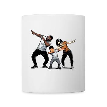 Funny Dabbing Family Cartoon - Mug - white - Front