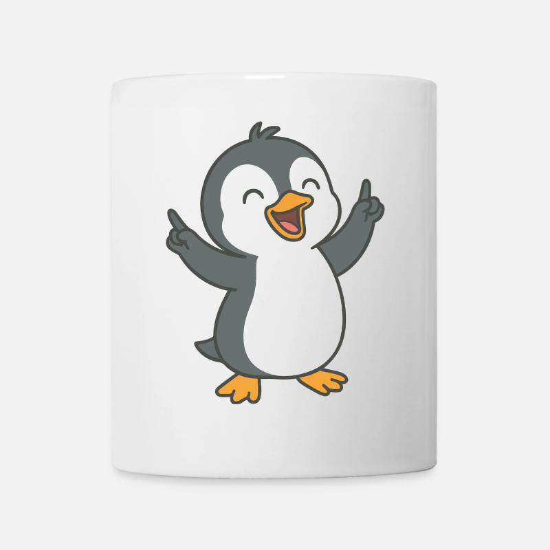 Tanzender Pinguin - Tasse - Weiß