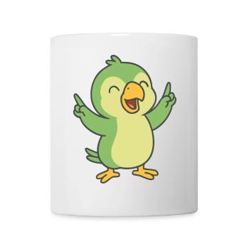 Perroquet de fête - Mug blanc - blanc - Devant