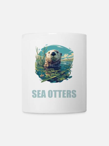 Seeotter - Tasse - Weiß