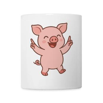 Happy Piglet - Mug - white - Front